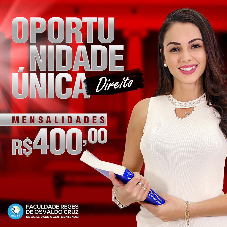 Curso de Direito terá Mensalidades Especiais a R$400,00